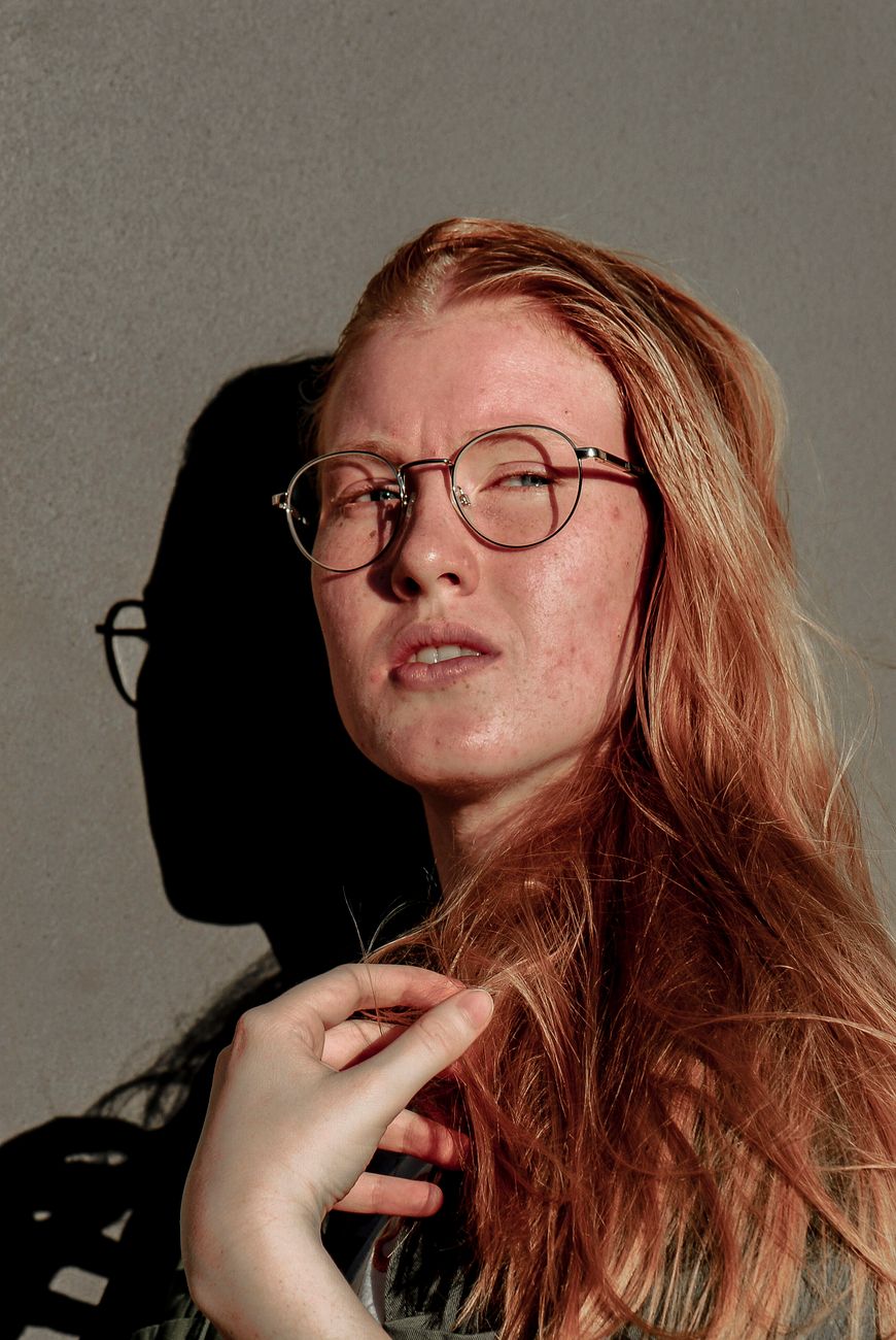 close up photo of woman